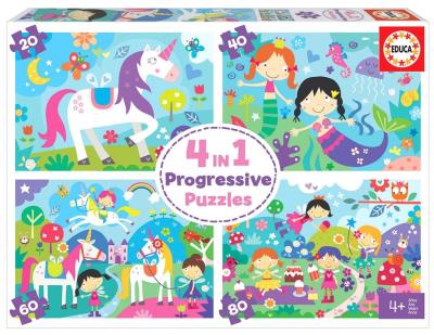 Puzzle 20+40+60+80 Bajkowy świat G3. Wydawca: Educa. SmakLiter.pl Opakowanie Puzzle 20+40+60+80 Bajkowy świat G3