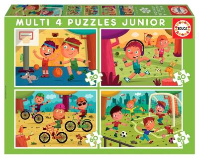 Puzzle 20+40+60+80 Sport G3. Wydawca: Educa. SmakLiter.pl Opakowanie Puzzle 20+40+60+80 Sport G3