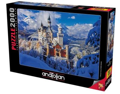 Puzzle 2000 Niemcy, Zamek Neuschwanstein zimą. Wydawca: Anatolian. SmakLiter.pl Opakowanie Puzzle 2000 Niemcy, Zamek Neuschwanstein zimą
