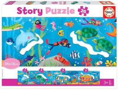 Puzzle 26 Podwodny świat (panorama) G3. Wydawca: Educa. SmakLiter.pl Opakowanie Puzzle 26 Podwodny świat (panorama) G3