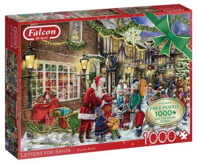 Puzzle 2x1000 Falcon Christmas Listy do Mikołaja. Wydawca: Jumbo. SmakLiter.pl Opakowanie Puzzle 2x1000 Falcon Christmas Listy do Mikołaja