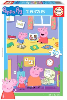Puzzle 2x20 Świnka Peppa G3. Wydawca: Educa. SmakLiter.pl Opakowanie Puzzle 2x20 Świnka Peppa G3