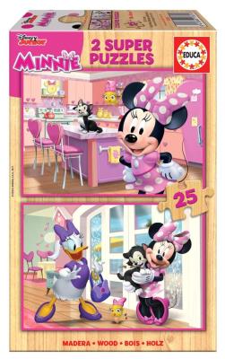 Puzzle 2x25 Myszka Minnie/Daisy (drewniane) G3. Wydawca: Educa. SmakLiter.pl Opakowanie Puzzle 2x25 Myszka Minnie/Daisy (drewniane) G3