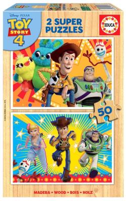 Puzzle 2x50 Toy Story 4 (drewniane) G3. Wydawca: Educa. SmakLiter.pl Opakowanie Puzzle 2x50 Toy Story 4 (drewniane) G3