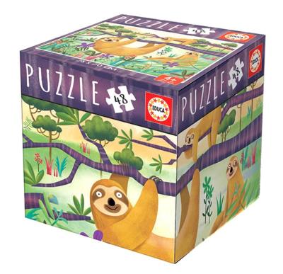 Puzzle 48 Cube - Leniwce G3. Wydawca: Educa. SmakLiter.pl Opakowanie Puzzle 48 Cube - Leniwce G3