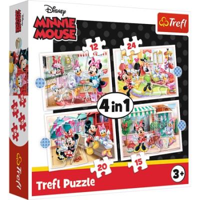 Opakowanie Puzzle 4w1 Minnie z przyjaciółmi TREFL