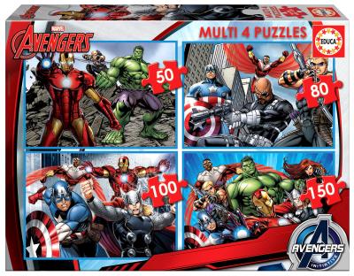 Puzzle 50+80+100+150 Avengers G3. Wydawca: Educa. SmakLiter.pl Opakowanie Puzzle 50+80+100+150 Avengers G3