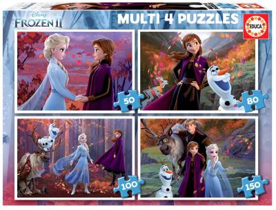 Puzzle 50+80+100+150 Kraina Lodu II G3. Wydawca: Educa. SmakLiter.pl Opakowanie Puzzle 50+80+100+150 Kraina Lodu II G3