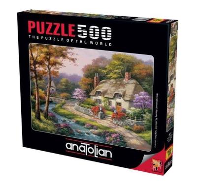 Puzzle 500 Chatka z pięknym ogrodem. Wydawca: Anatolian. SmakLiter.pl Opakowanie Puzzle 500 Chatka z pięknym ogrodem