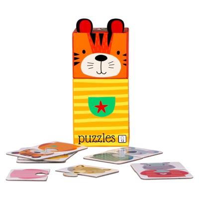 Opakowanie Puzzle dla dzieci 6 układanek po 2el Zwierzątka