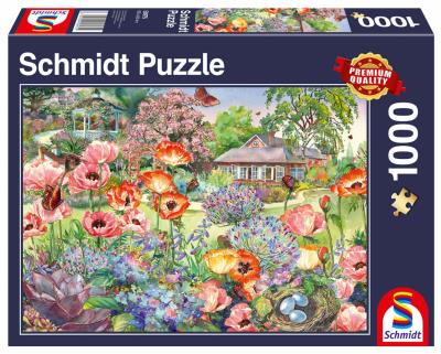 Puzzle PQ 1000 Kwitnący ogród G3. Wydawca: Schmidt. SmakLiter.pl Opakowanie Puzzle PQ 1000 Kwitnący ogród G3
