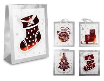 Torba prezentowa świąteczna 3D 32x26x10 mix. Wydawca: OneDollar. SmakLiter.pl Opakowanie Torba prezentowa świąteczna 3D 32x26x10 mix