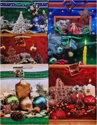 Opakowanie Torebka ozdobna Boże Narodzenie PL-6 śred Stroiki