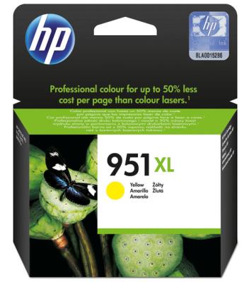 Okładka książki Tusz HP żółty HP 951XL, HP951XL=CN048AE, 1500 str.