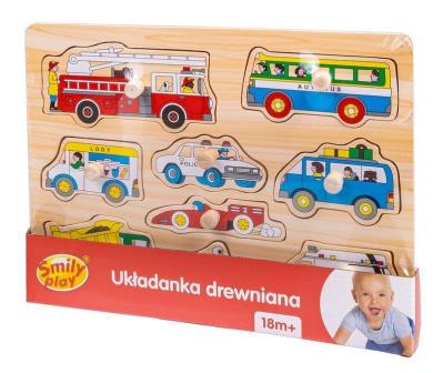 Opakowanie Układanka drewniana Pojazdy