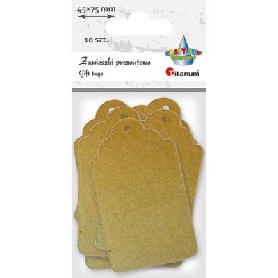 Opakowanie Zawieszka prezentowa kartonowa kreda 45x75mm 10szt