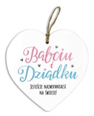 Opakowanie Zawieszka Serce 25-Babcia i Dziadek