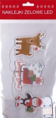 Opakowanie Żelowe naklejki dekoracyjne LED - BN Sanki