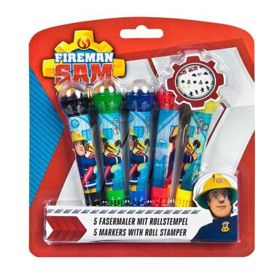 Opakowanie Zestaw 2w1 Flamastry ze Stempelkami 5szt