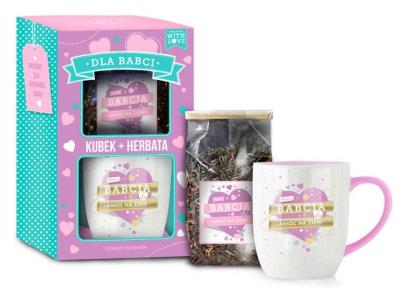 Opakowanie Zestaw kubek + herbata With Love Babcia