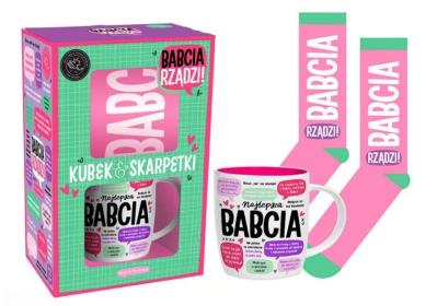 Opakowanie Zestaw kubek + skarpetki Babcia rządzi