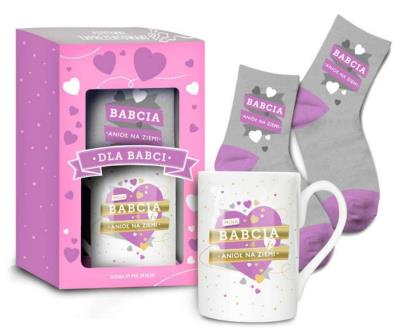 Opakowanie Zestaw kubek + skarpetki With Love-Babcia