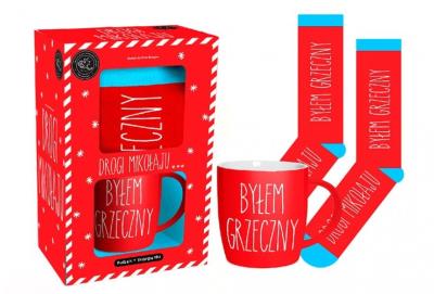 Opakowanie Zestaw kubek + skarpety BN-Byłem grzeczny