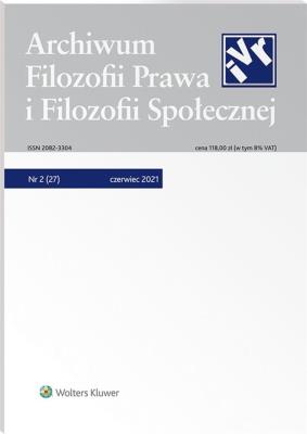 Okładka książki Archiwum Filozofii Prawa i Filozofii.. 2/2021 (27)