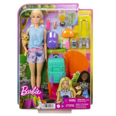 Opakowanie Barbie Malibu na kempingu lalka+akcesoria