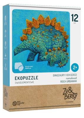 Opakowanie Ekopuzzle dwuelementowe Dinozaury i ich dzieci