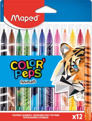 Opakowanie Flamastry Colorpeps animals Maped 12 sztuk 845403