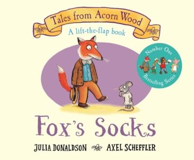 Fox's Socks. Autor: Donaldson Julia, Scheffler Axel. SmakLiter.pl Okładka książki Fox's Socks