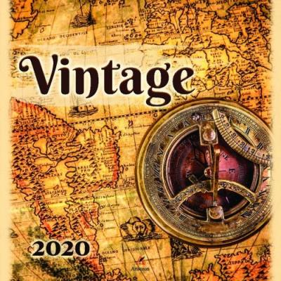 Opakowanie Kalendarz 2020 ścienny kwadrat Vintage