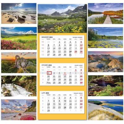 Opakowanie Kalendarz 2022 trojdzielny lux mix EV-CORP