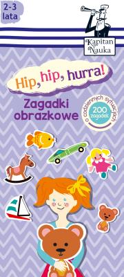 Kapitan Nauka. Zagadki obrazkowe Hip, hip, hurra!. Autor: Trepczyńska Magdalena, Aneta Sitarz. SmakLiter.pl Okładka książki Kapitan Nauka. Zagadki obrazkowe Hip, hip, hurra!