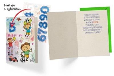 Opakowanie Karnet B6 DK-672 Urodziny (wym. cyfry) męskie