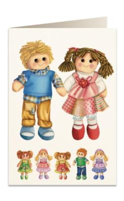 Opakowanie Karnet B6 + koperta 5735 Lalki