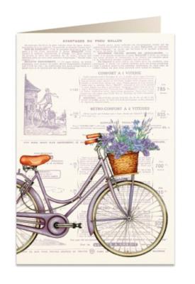 Opakowanie Karnet B6 + koperta 5973 Rower i kwiaty