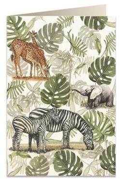 Opakowanie Karnet B6 + koperta 6030 Żyrafy i zebry