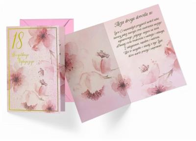 Opakowanie Karnet B6 PR-398 Urodziny 18