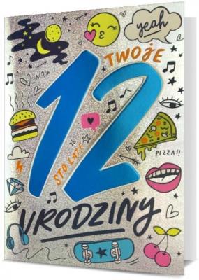Opakowanie Karnet B6 Urodziny 12 HM200-2458