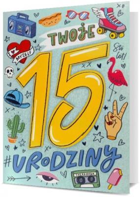 Opakowanie Karnet B6 Urodziny 15 HM200-2461