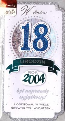 Opakowanie Karnet PM-200 Urodziny 18