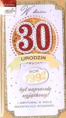 Opakowanie Karnet PM-201 Urodziny 30