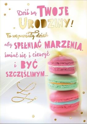 Opakowanie Karnet PR-360 Urodziny Makaroniki