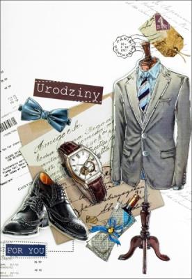 Opakowanie Karnet Urodziny n naklejanymi cyframi HM-200-1225