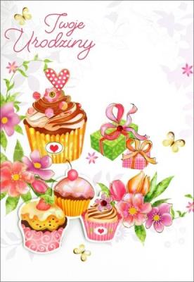 Opakowanie Karnet Urodziny n naklejanymi cyframi HM-200-1229