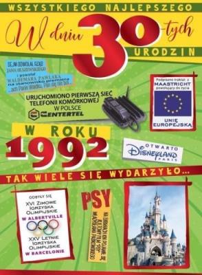 Opakowanie Karnet V-026 Urodziny 30