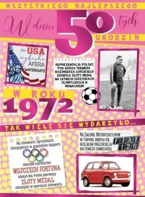 Opakowanie Karnet V-029 Urodziny 50 damskie