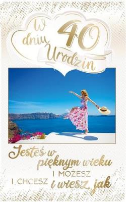 Opakowanie Kartka okolicznościowa Urodziny 40 PS15